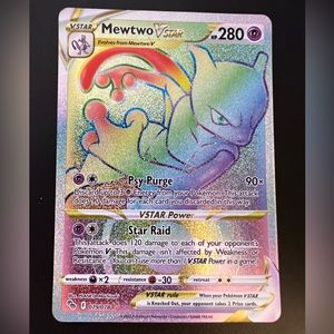 Mewtwo VSTAR 079/078 Pokemon GO Rainbow Secret Rare Pokemon TCG Mint
